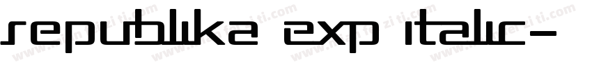 Republika Exp Italic字体转换